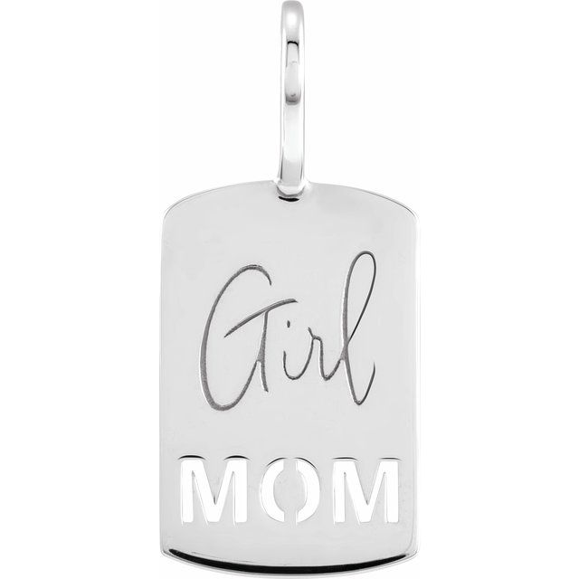 Platinum Girl Mom Charm/Pendant 