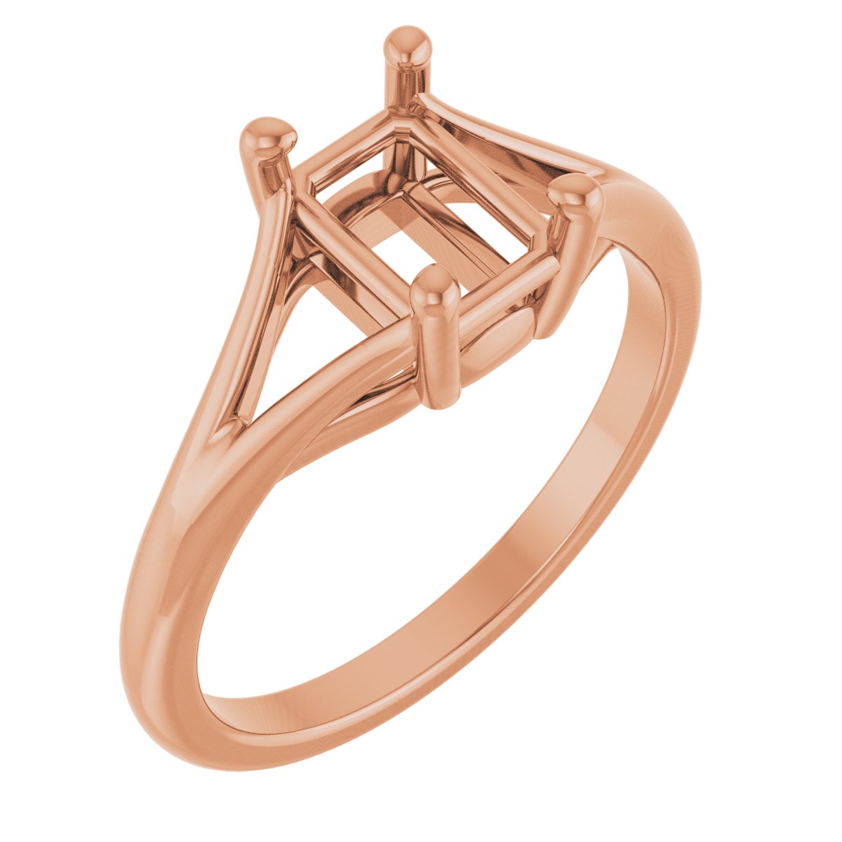 Solitaire Split-Shank Engagement Ring or Band