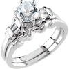 Platinum Baguette Diamond .17 CTW Engagement Ring with Band Ref 693789