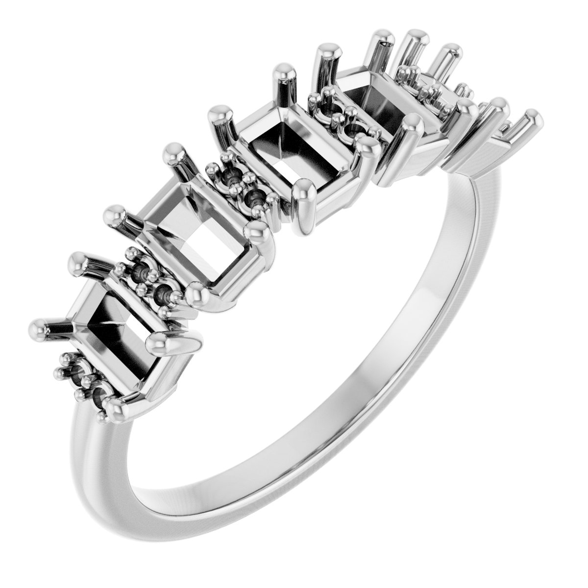 Accented Five-Stone Anniversary Band