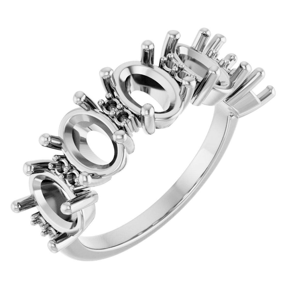 Accented Five-Stone Anniversary Band