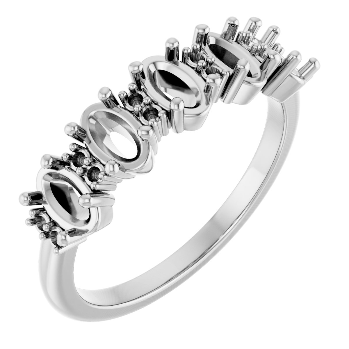 Accented Five-Stone Anniversary Band