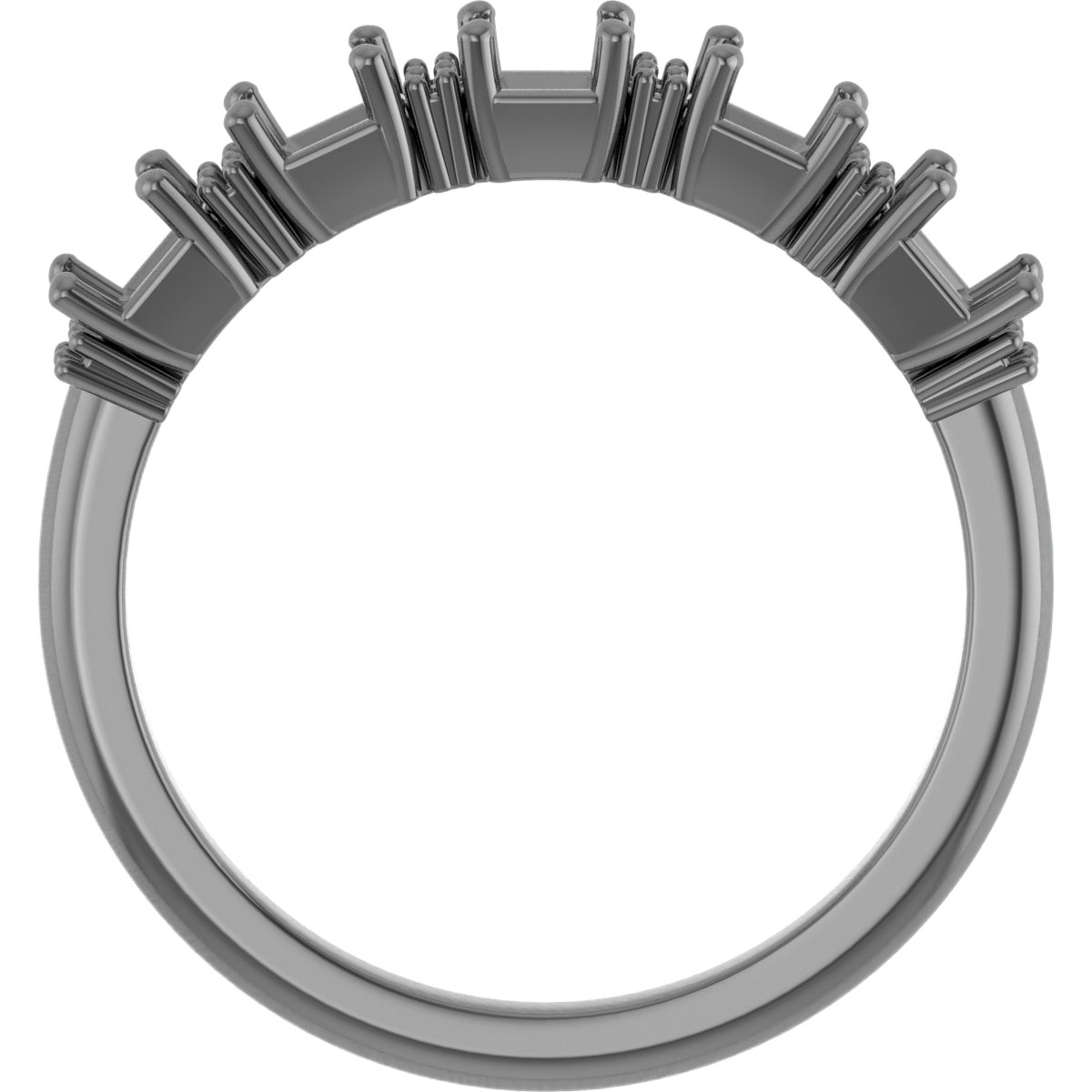 6x4 mm Oval Anniversary Band Mounting view 2