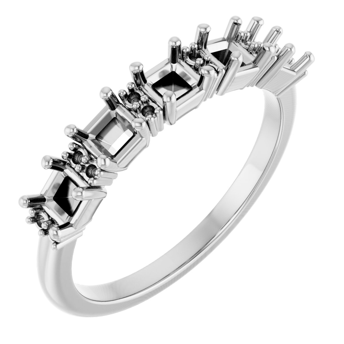 Accented Five-Stone Anniversary Band