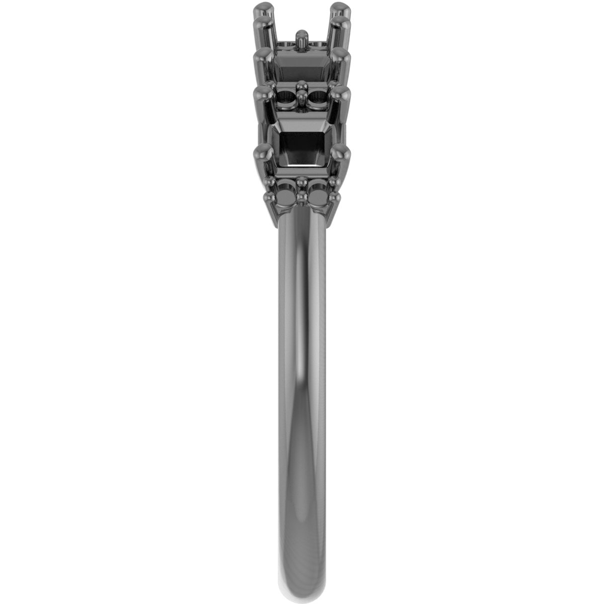 6x4 mm Oval Anniversary Band Mounting view 4