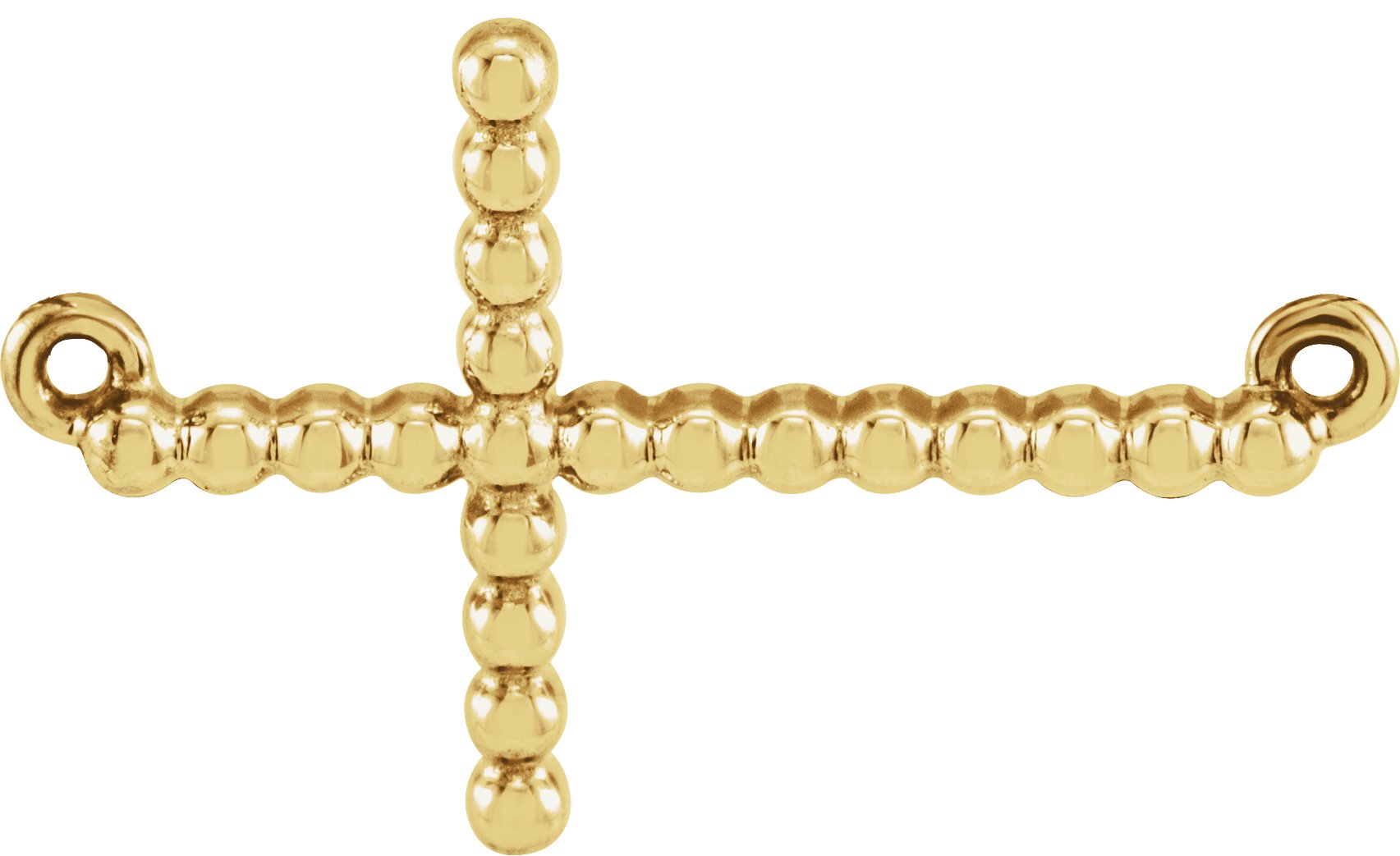 Beaded Sideways Cross Necklace or Center