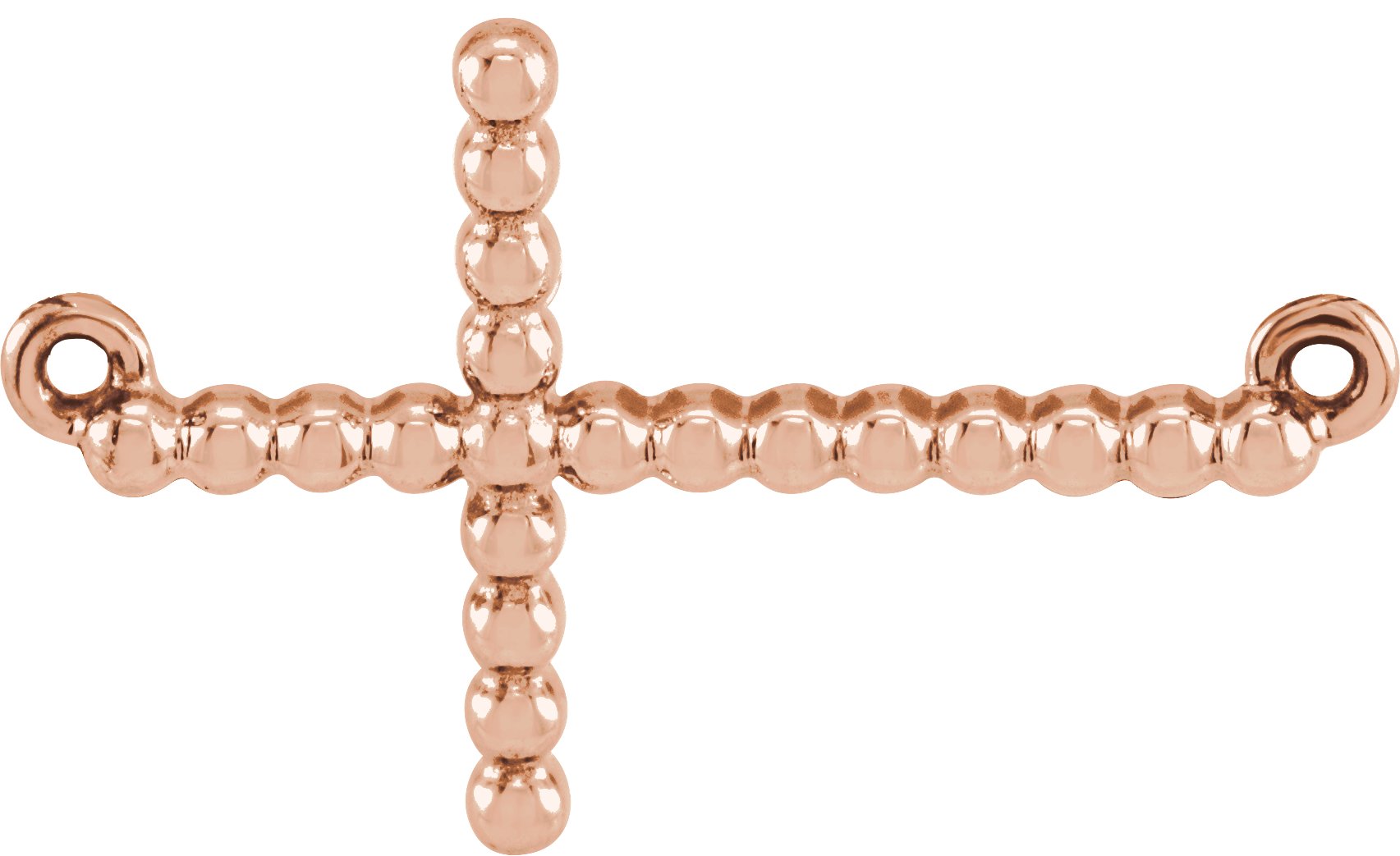 Beaded Sideways Cross Necklace or Center
