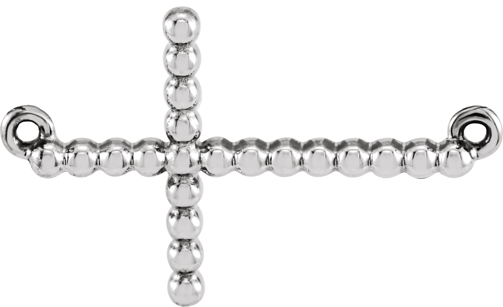 Beaded Sideways Cross Necklace or Center