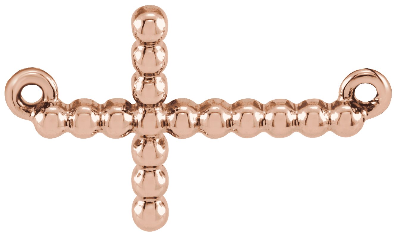 Beaded Sideways Cross Necklace or Center