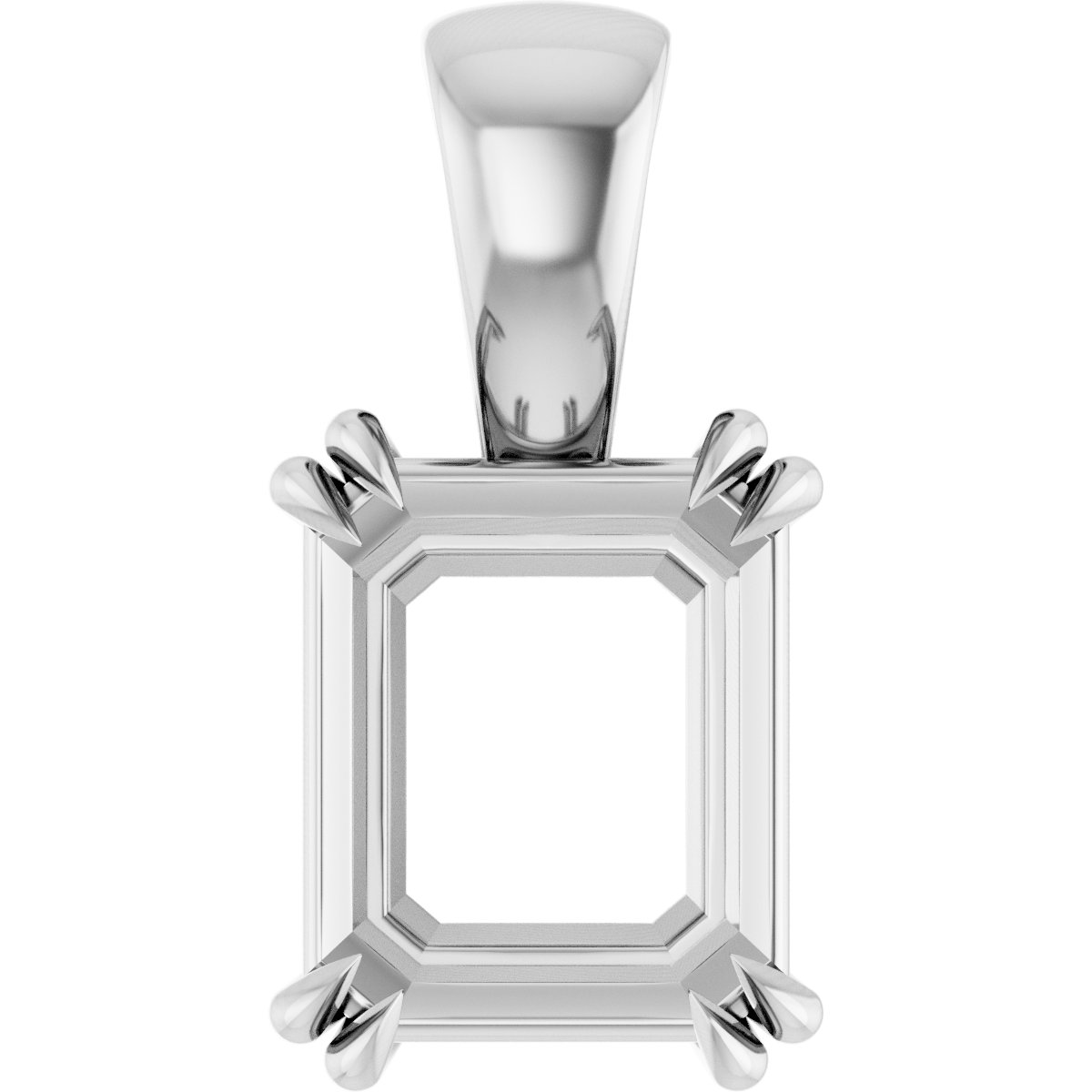 Double Claw-Prong Solitaire Pendant