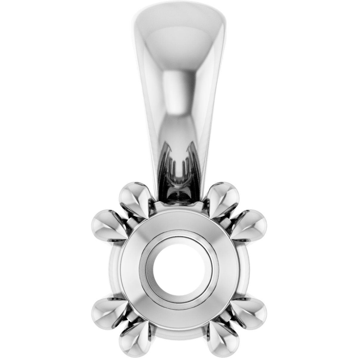 Double Claw-Prong Solitaire Pendant