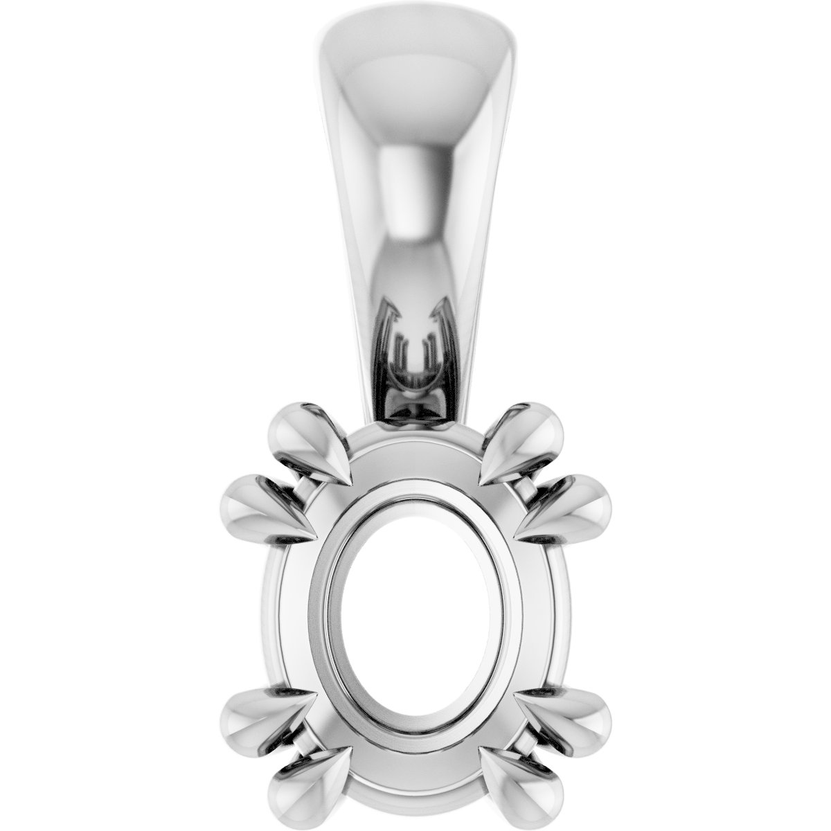 Double Claw-Prong Solitaire Pendant