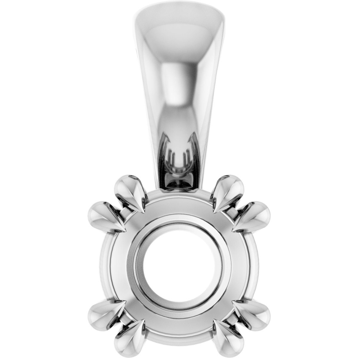 Double Claw-Prong Solitaire Pendant