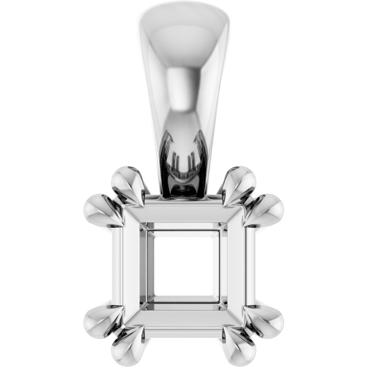 Double Claw-Prong Solitaire Pendant