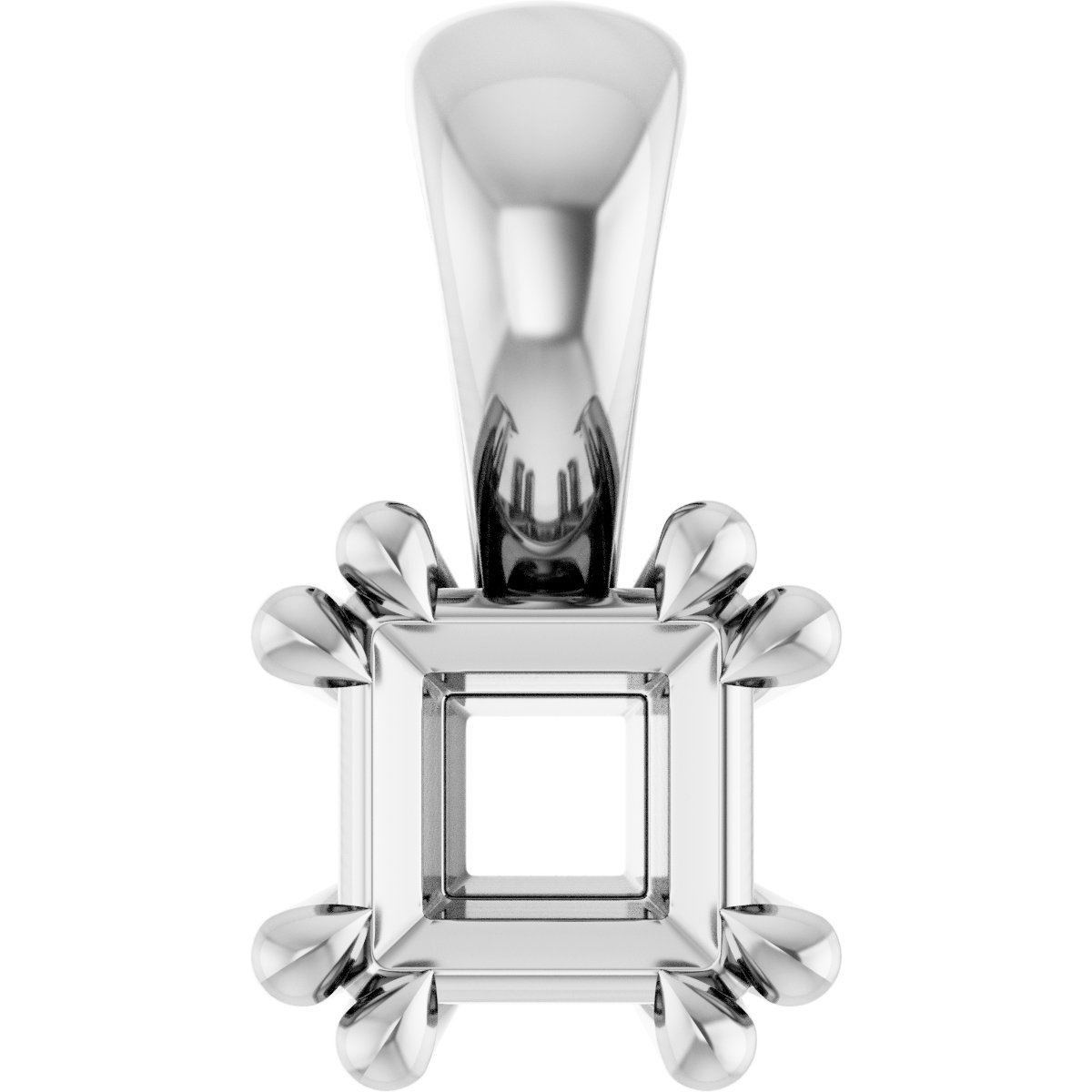 Double Claw-Prong Solitaire Pendant