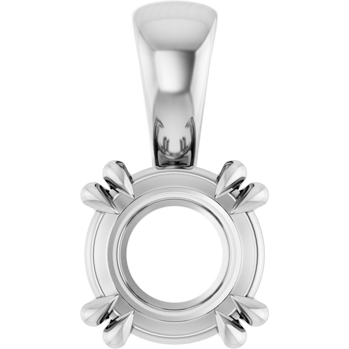 Double Claw-Prong Solitaire Pendant