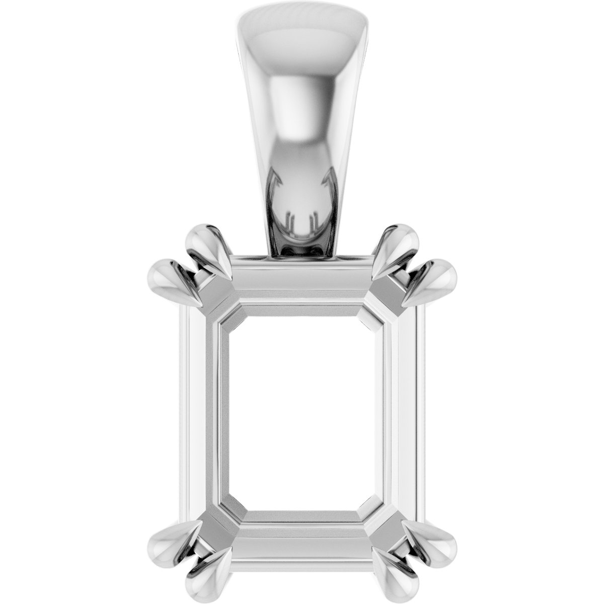 Double Claw-Prong Solitaire Pendant