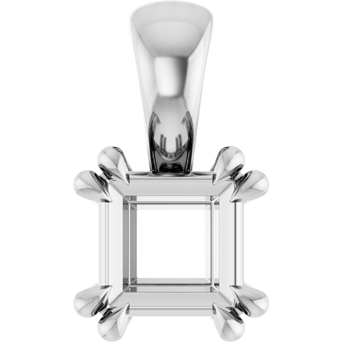Double Claw-Prong Solitaire Pendant