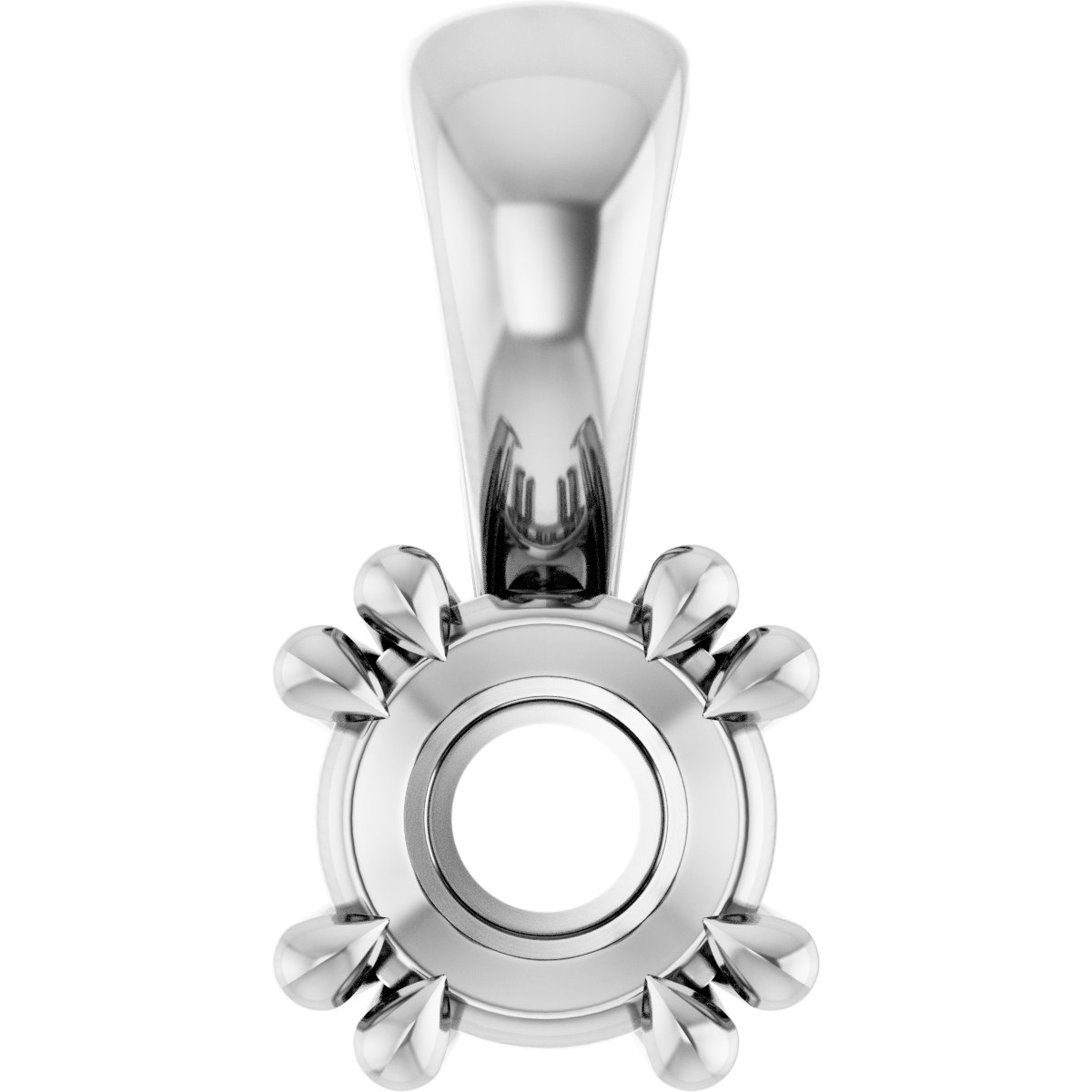 Double Claw-Prong Solitaire Pendant