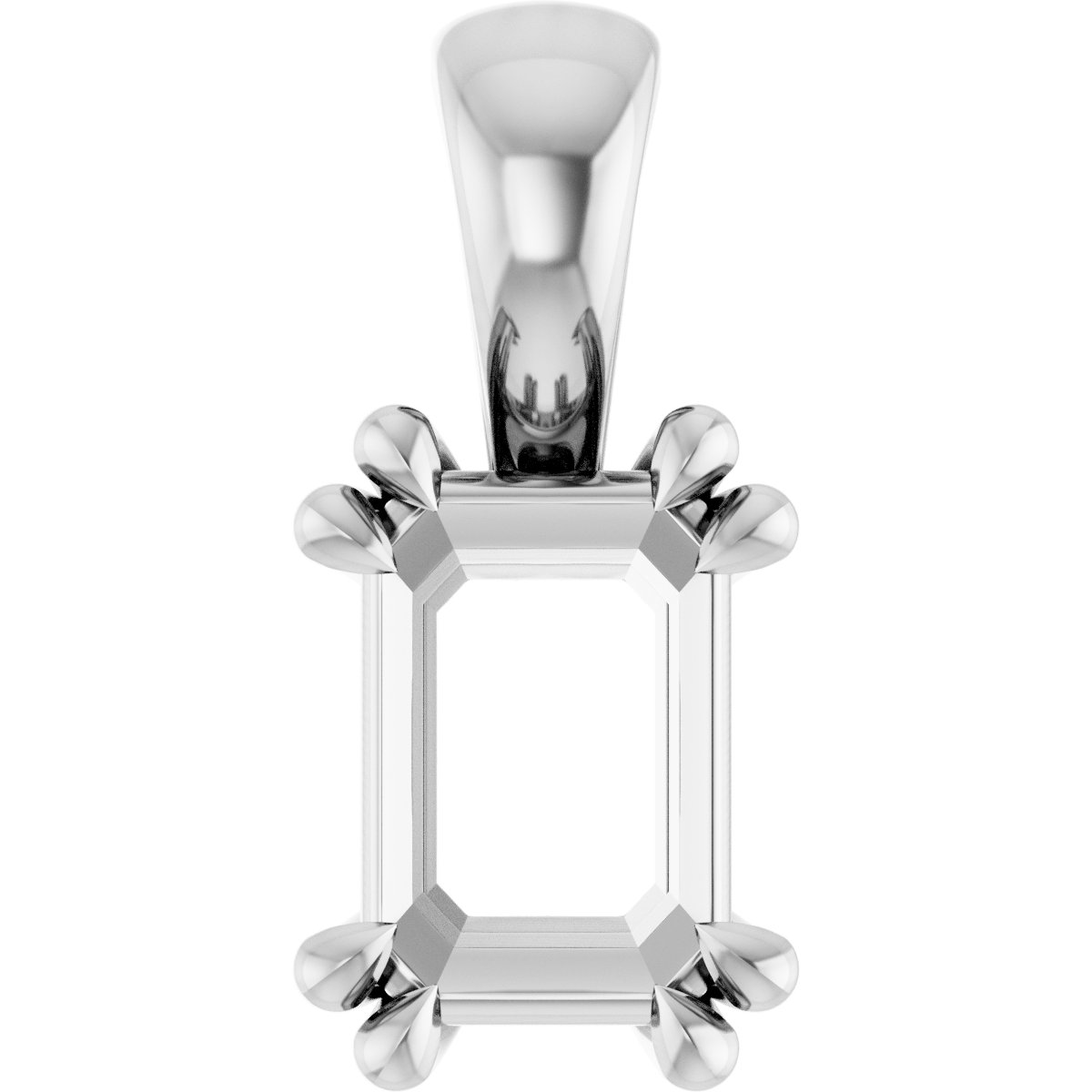 Double Claw-Prong Solitaire Pendant