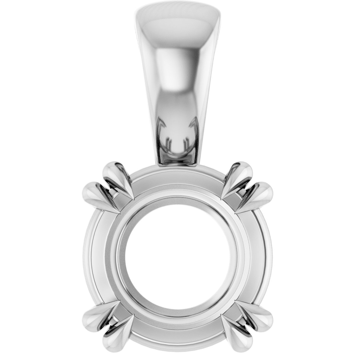 Double Claw-Prong Solitaire Pendant