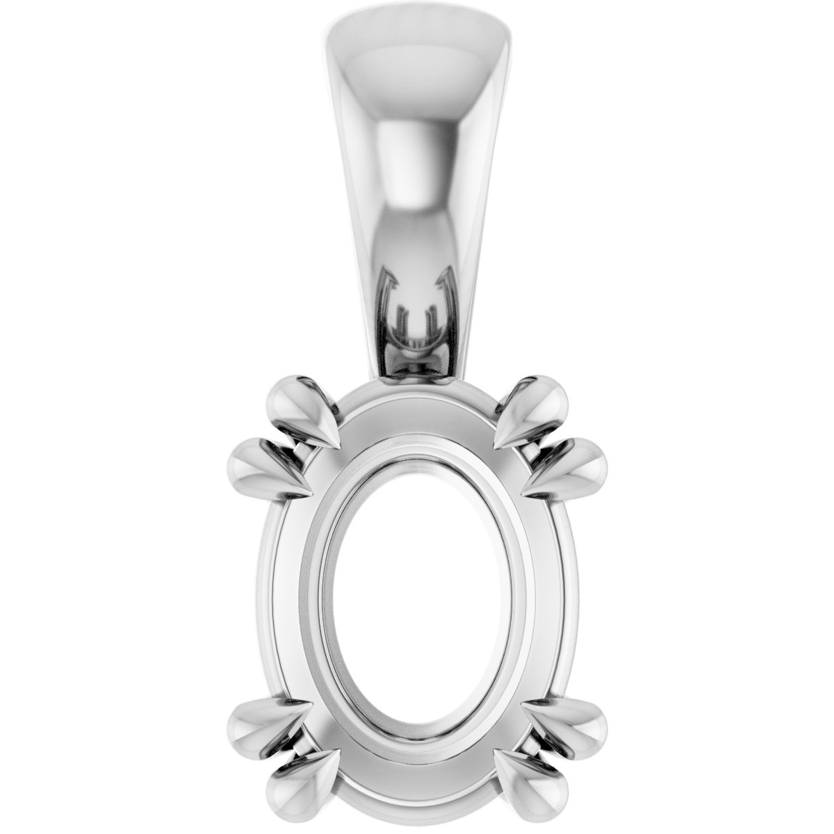 Double Claw-Prong Solitaire Pendant