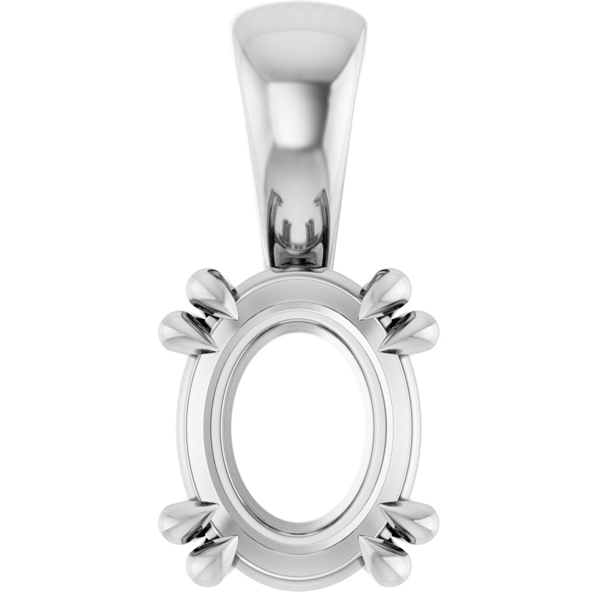 Double Claw-Prong Solitaire Pendant