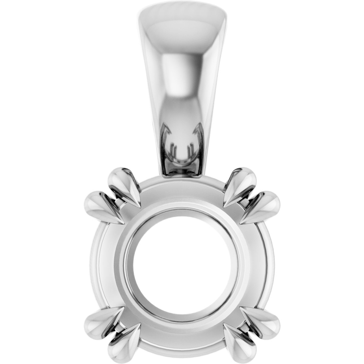 Double Claw-Prong Solitaire Pendant