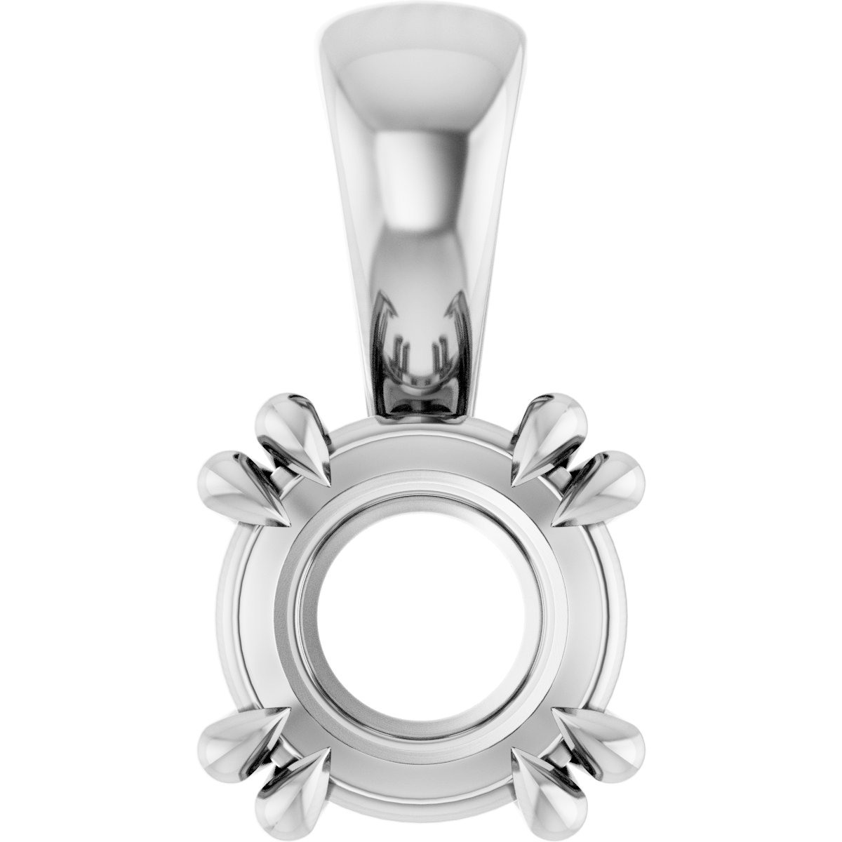 Double Claw-Prong Solitaire Pendant
