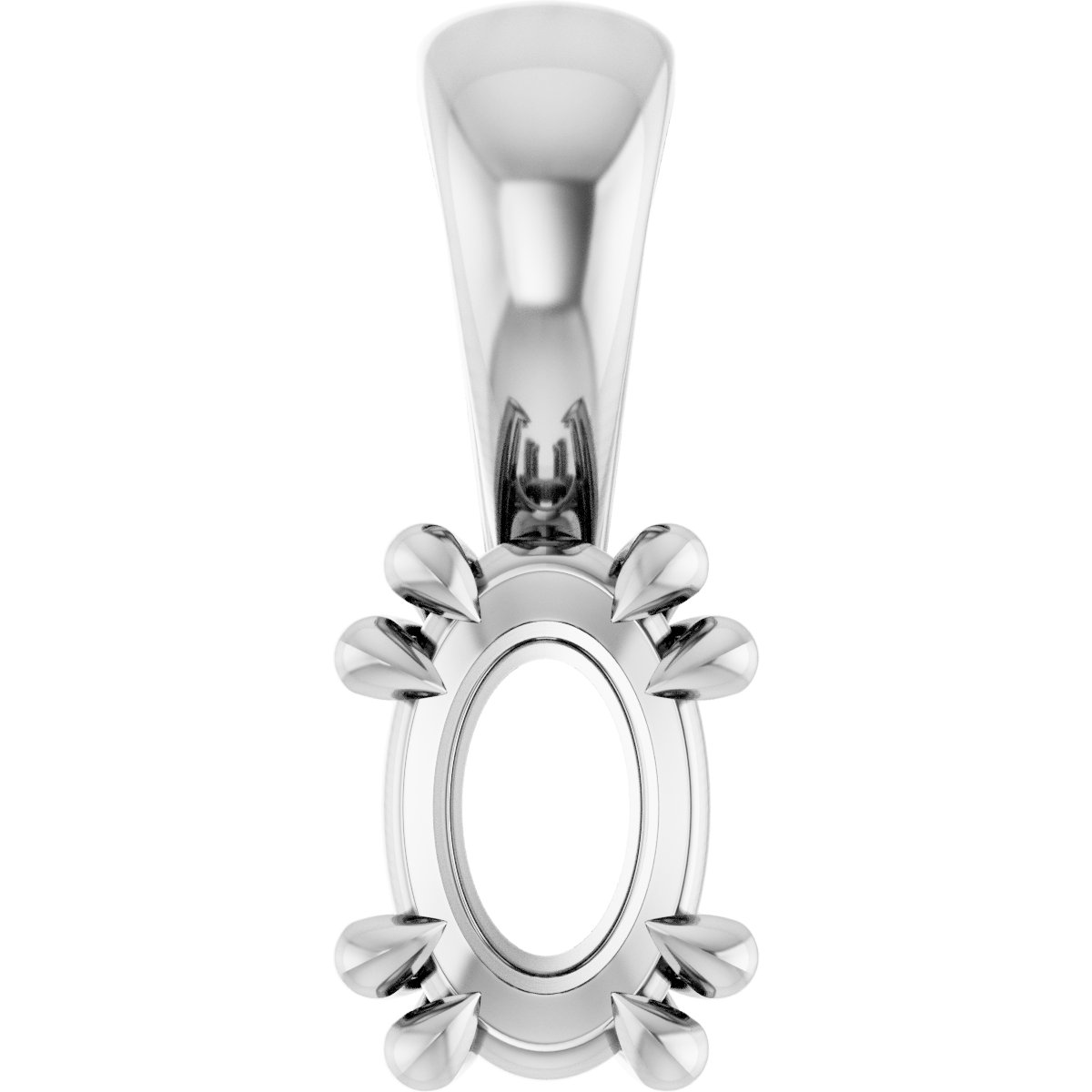 Double Claw-Prong Solitaire Pendant