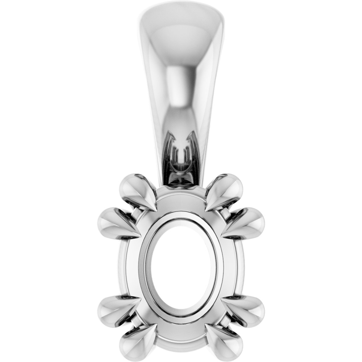 Double Claw-Prong Solitaire Pendant