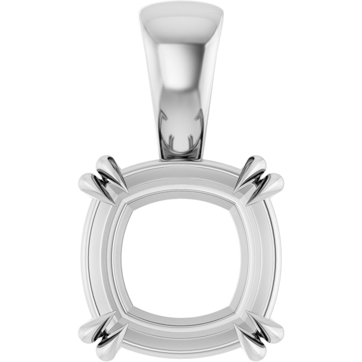 Double Claw-Prong Solitaire Pendant