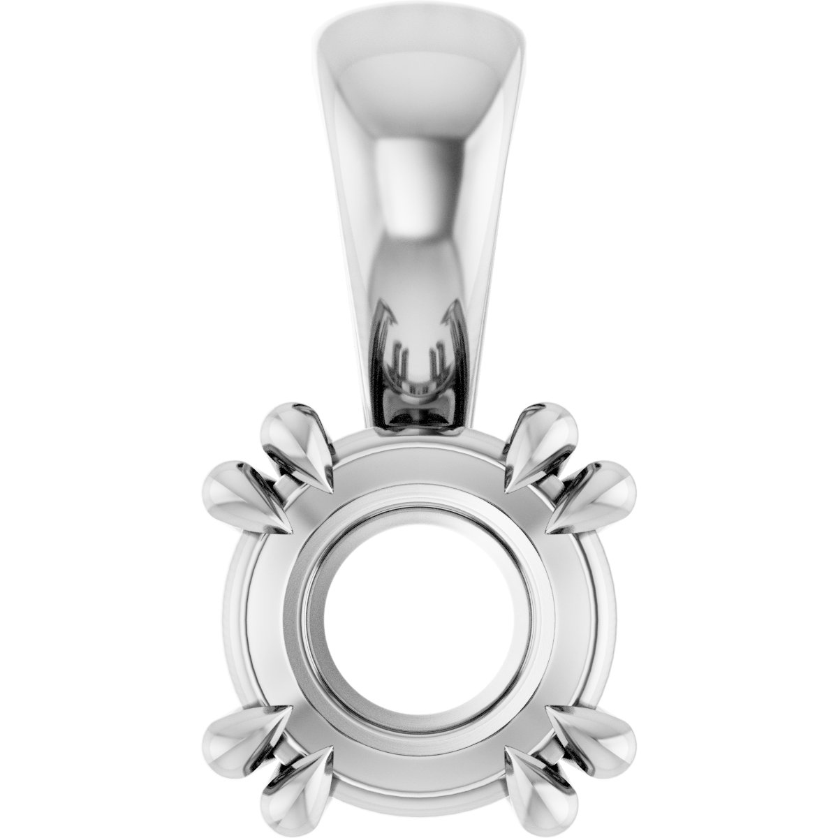 Double Claw-Prong Solitaire Pendant