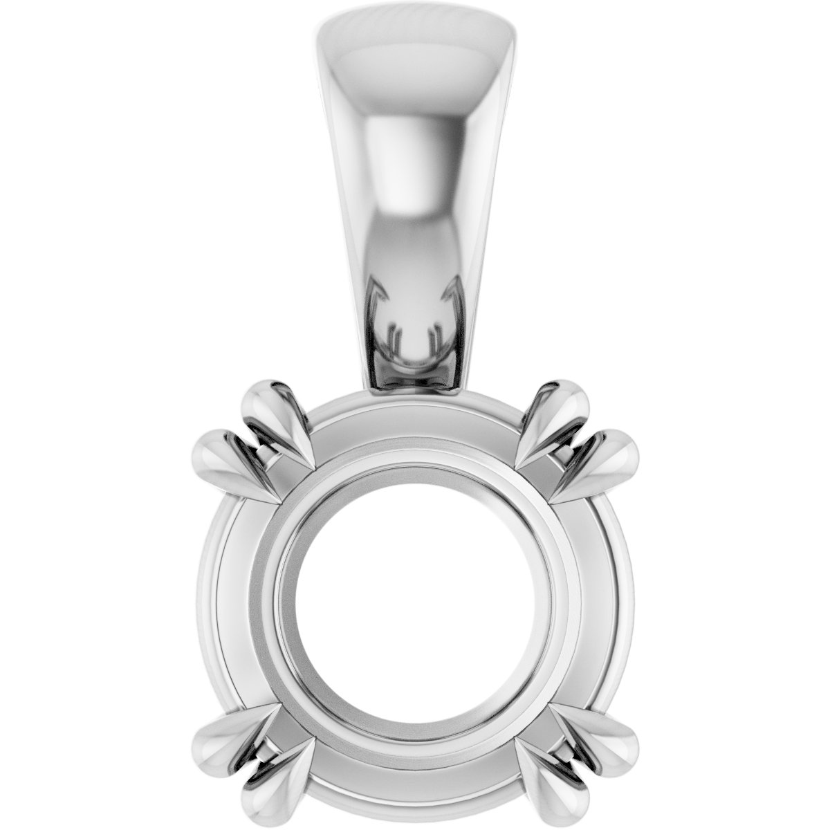 Double Claw-Prong Solitaire Pendant