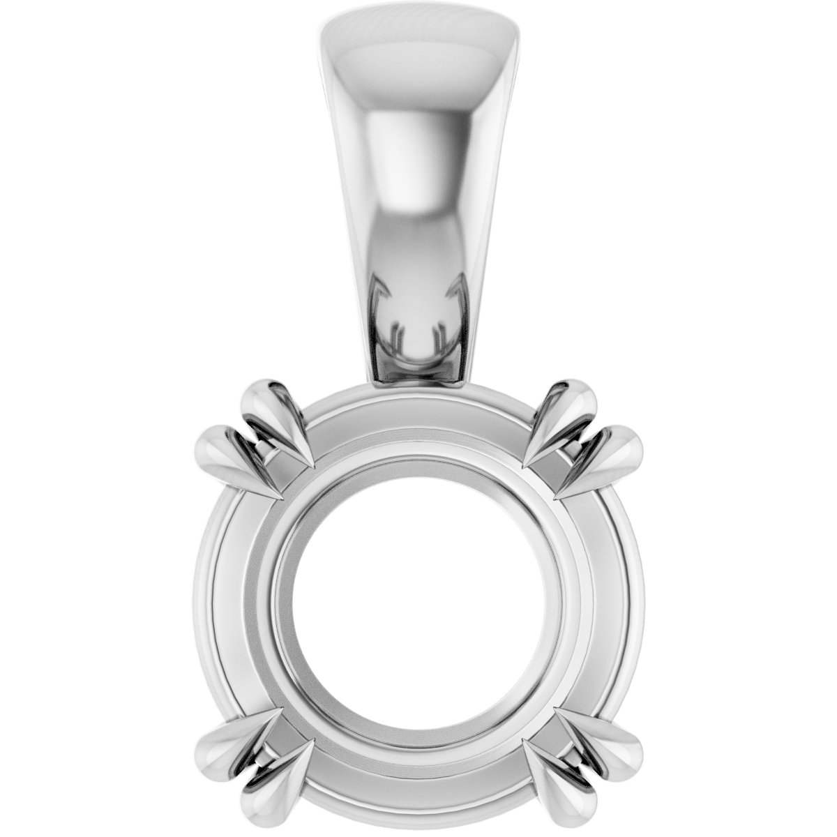 Double Claw-Prong Solitaire Pendant