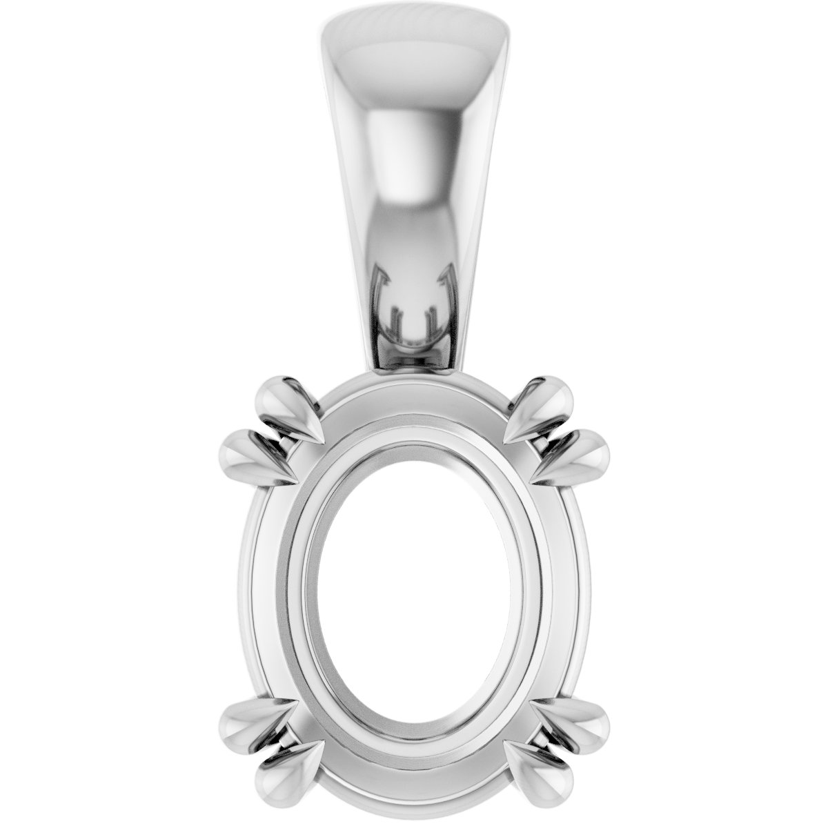 Double Claw-Prong Solitaire Pendant