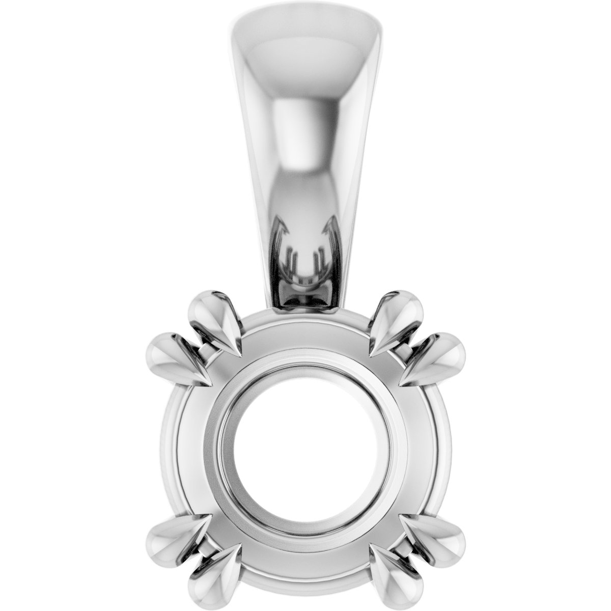 Double Claw-Prong Solitaire Pendant