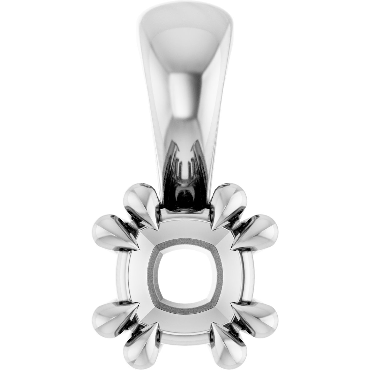 Double Claw-Prong Solitaire Pendant
