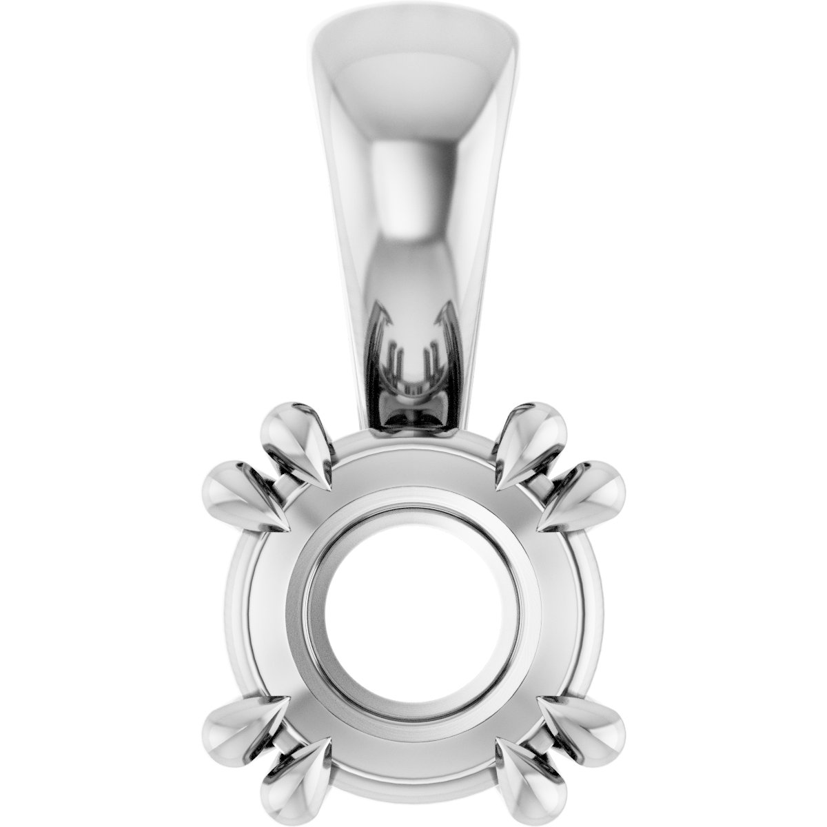 Double Claw-Prong Solitaire Pendant