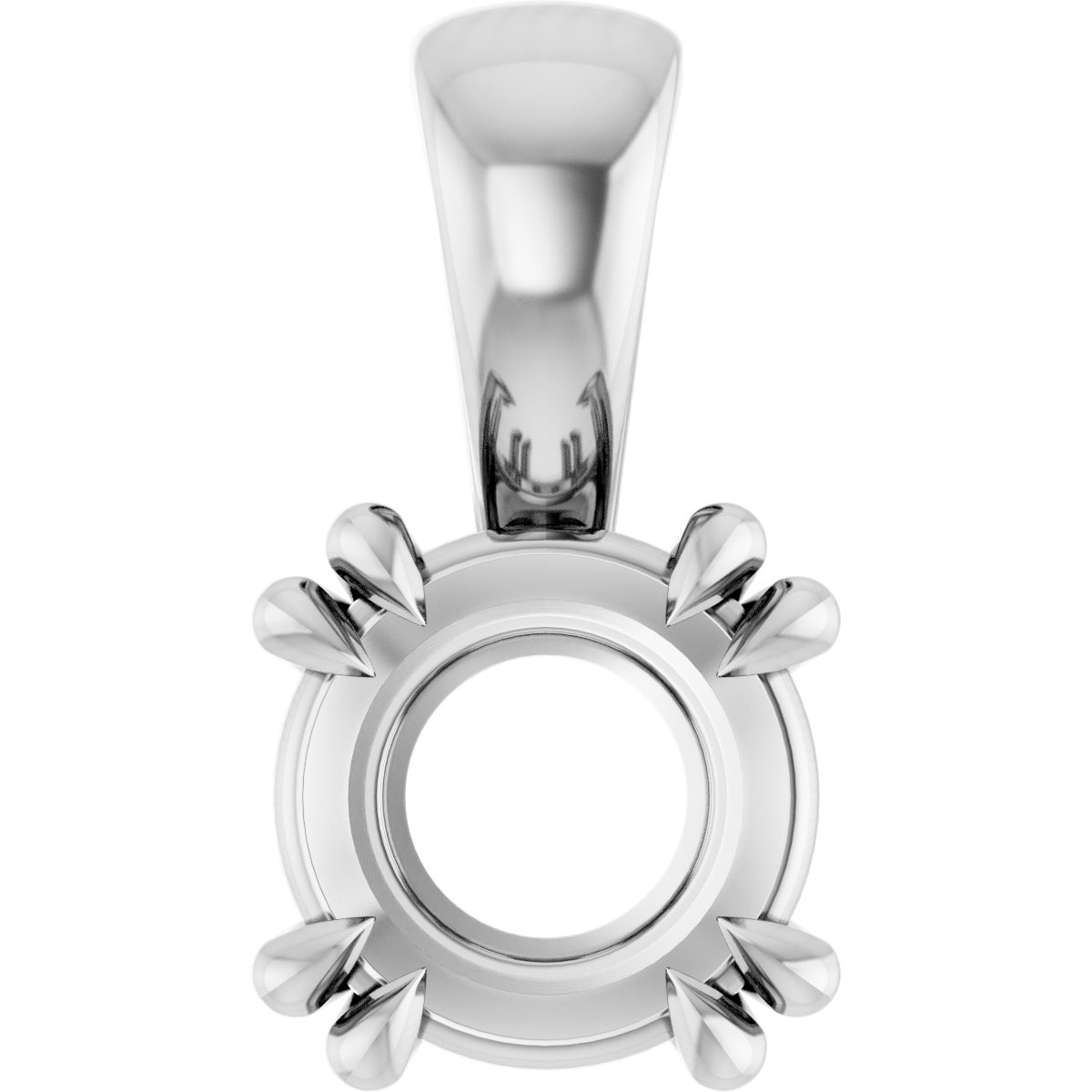 Double Claw-Prong Solitaire Pendant