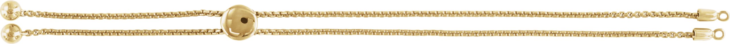 14K Yellow 1.25 mm Rounded Box Bolo Chain 7 1/2