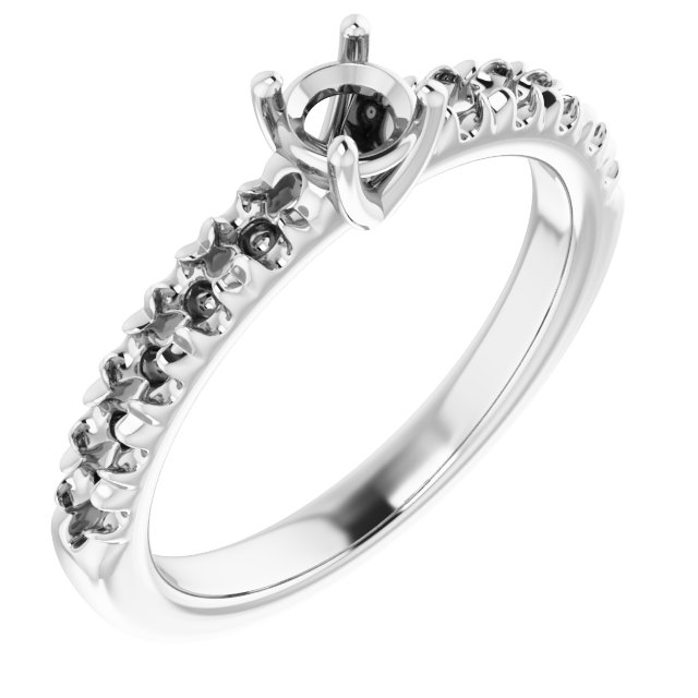 French-Set Engagement Ring