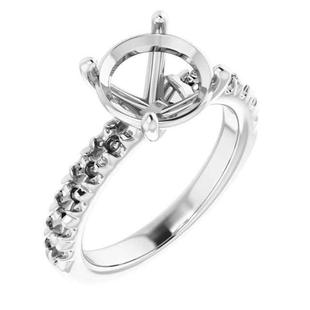 French-Set Engagement Ring