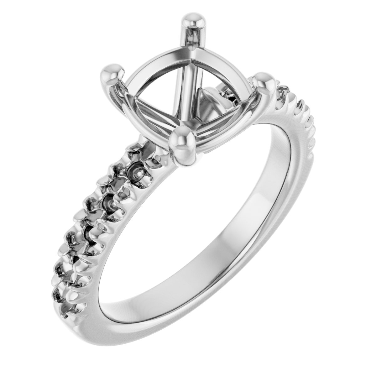 French-Set Engagement Ring