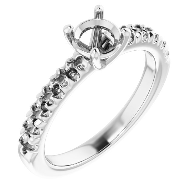 French-Set Engagement Ring