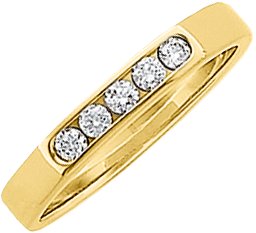 14K Yellow 1/6 CTW Natural Diamond Anniversary Band