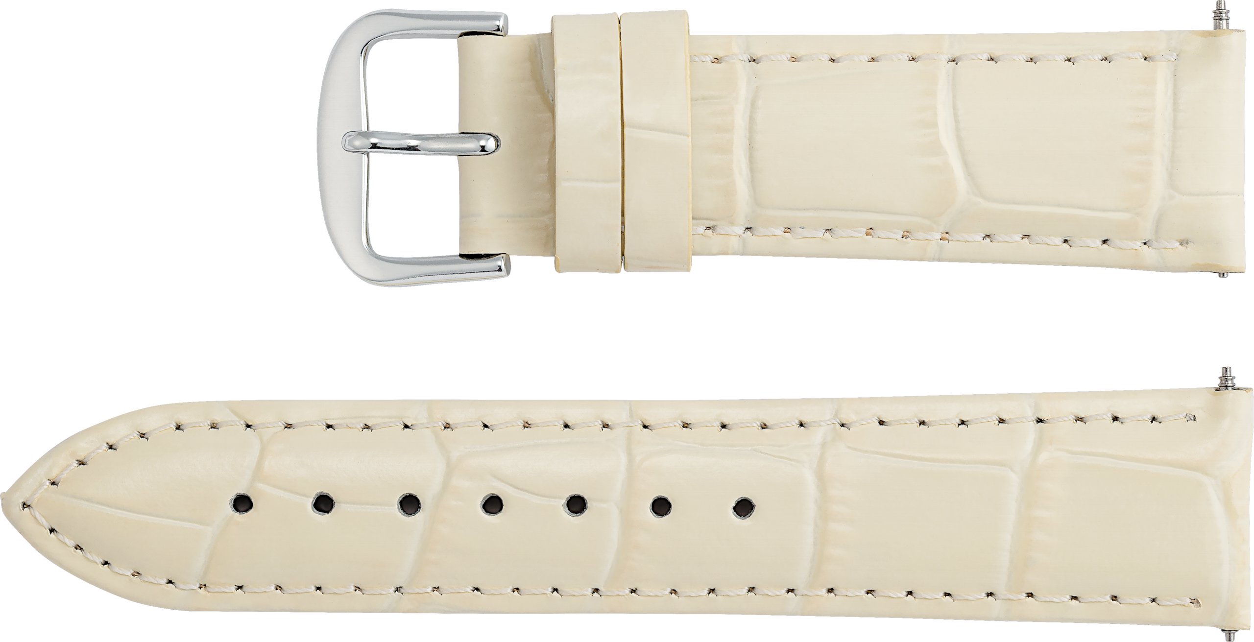 Ladies Leather Alligator Grain Padded Watch Band