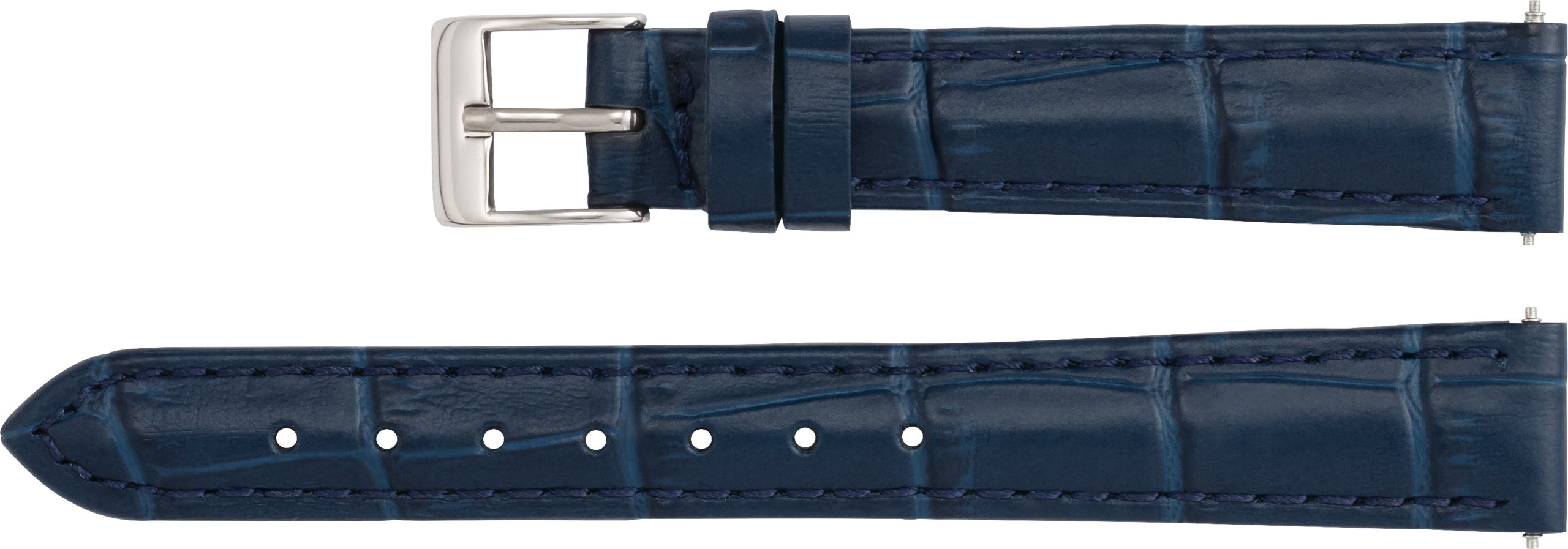Leather Matte Alligator Grain Padded Watch Band