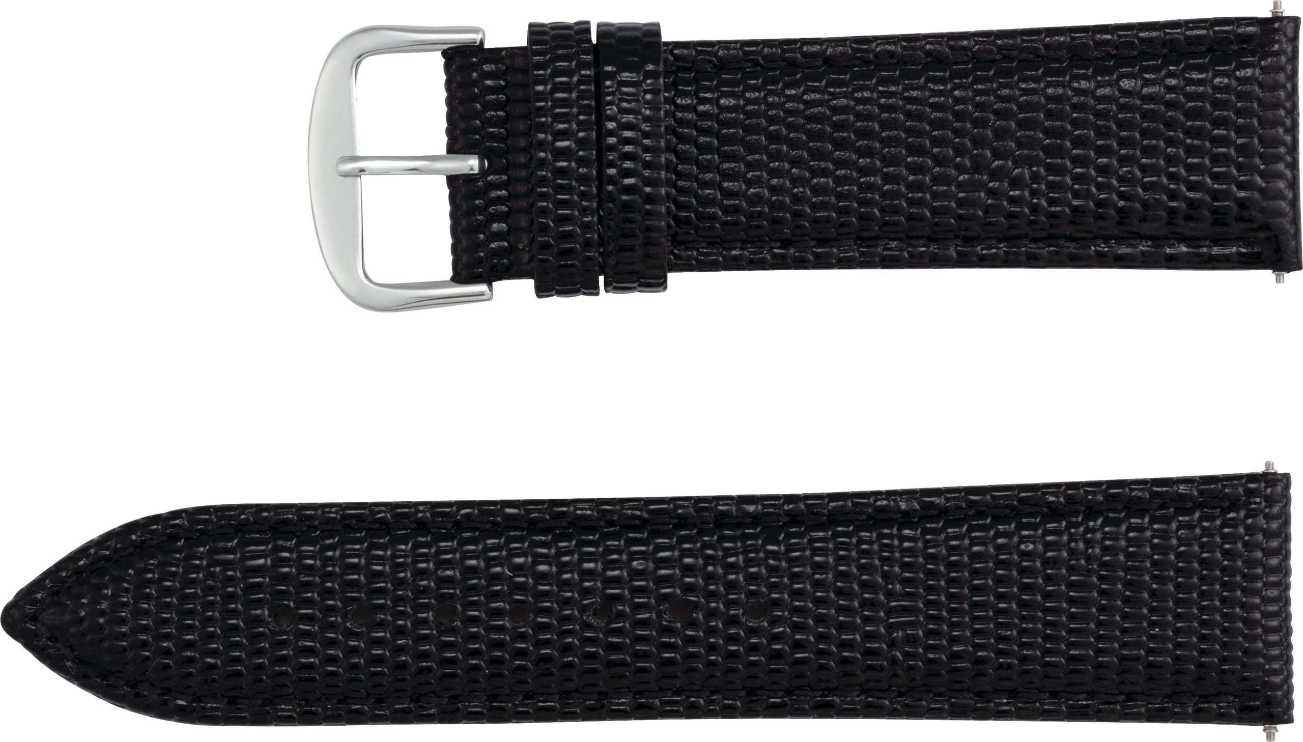 Men's Leather Lizard Grain Padded Watch Band