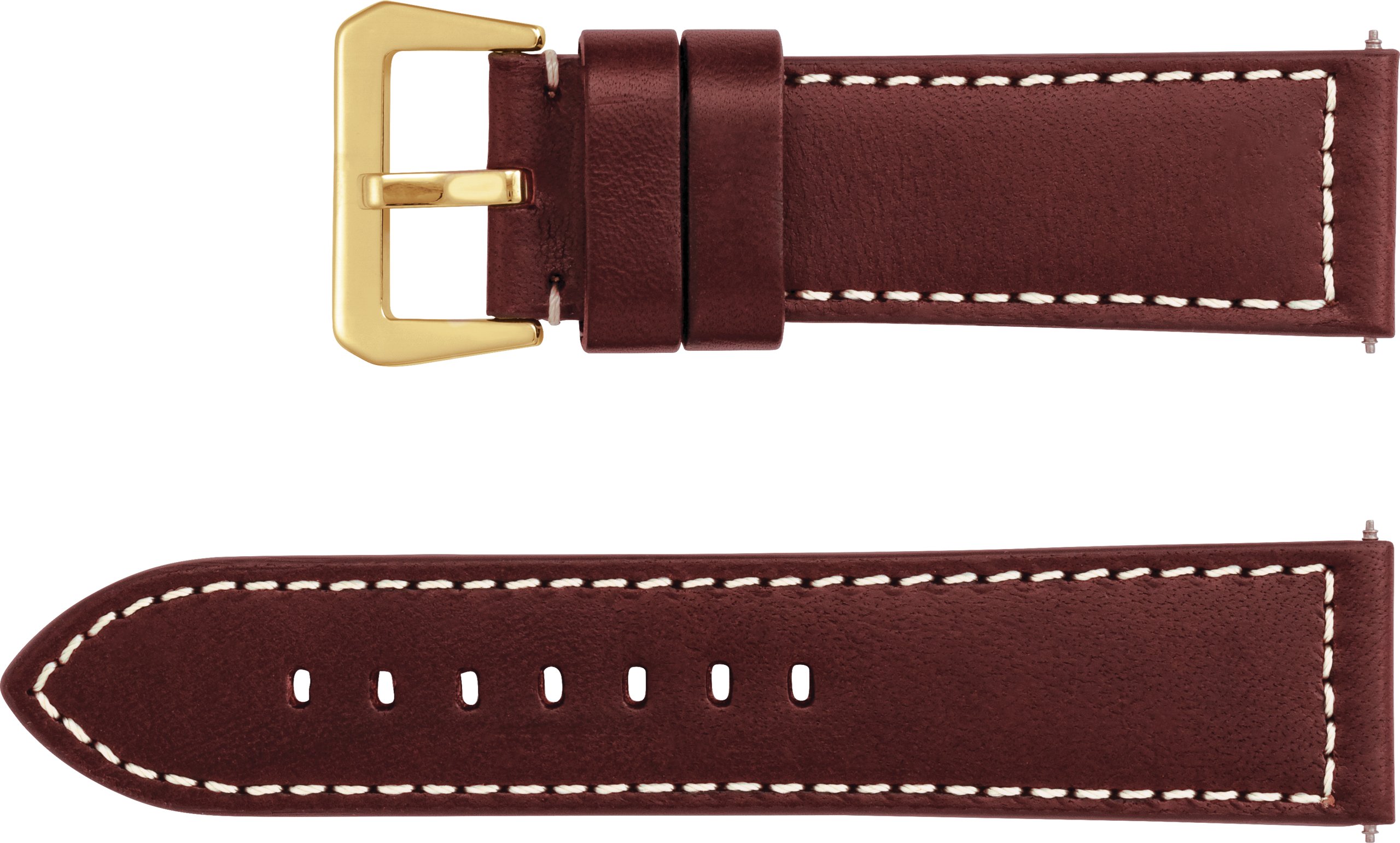 Men's Leather Chrono Sport Padded Watch Band